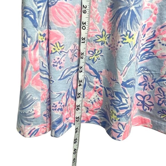 New Lilly Pulitzer Kyleigh Sleeveless Floral Print Mini Dress in Blue Size M - Picture 8 of 14